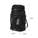 Black 80L Large Waterproof Travel Backpack Camping Outdoor Hiking Luggage-TR0028-BK