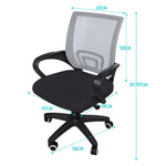 Office Chair Gaming Computer Chairs Mesh Executive Back Seating Study Seat Grey