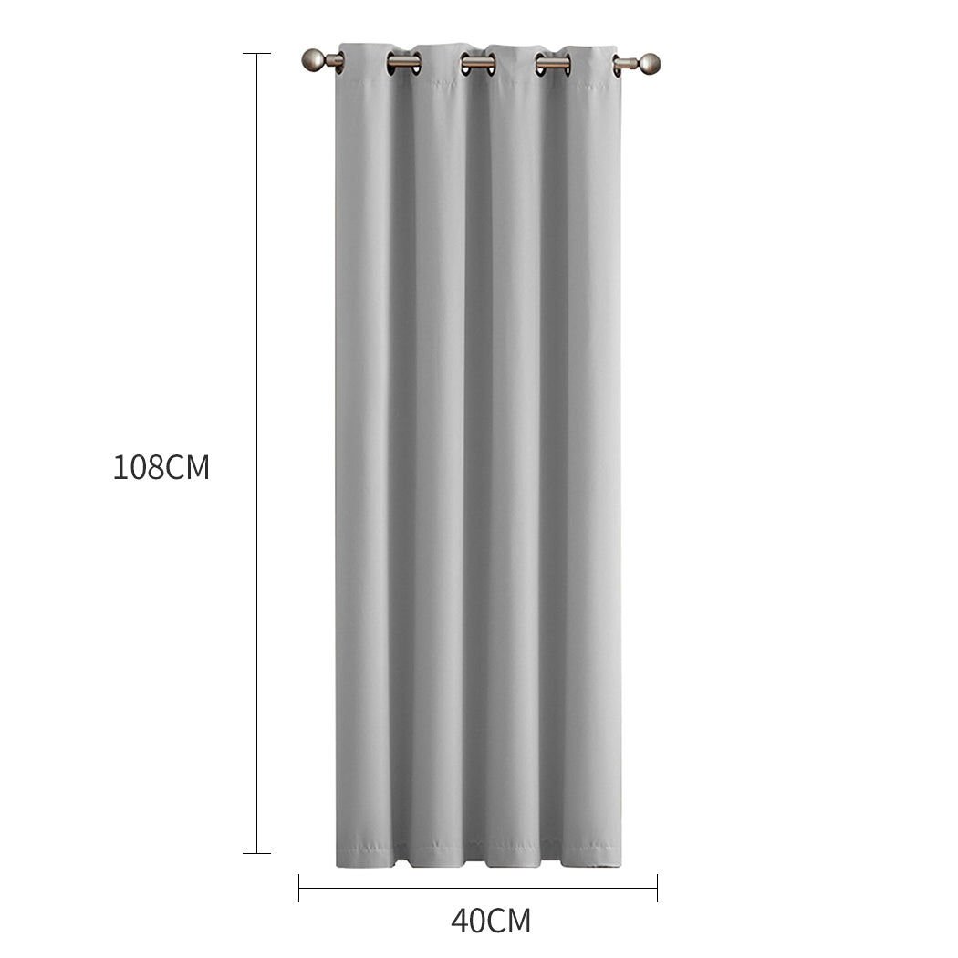 Blockout Curtain Blackout Curtains Eyelet Room 102x275cm Grey