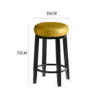 2x 75cm Swivel Bar Stool Kitchen Stool Wood Barstool Dining Chair Citrine