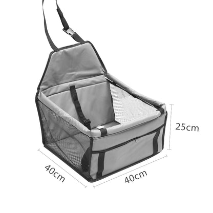 GREY Pet Car Booster Seat Puppy Cat Dog Auto Carrier Travel Protector Safety