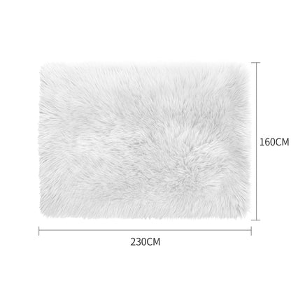 Floor Rugs Sheepskin Shaggy Rug Area Carpet Bedroom Living Room Mat 160X230 White