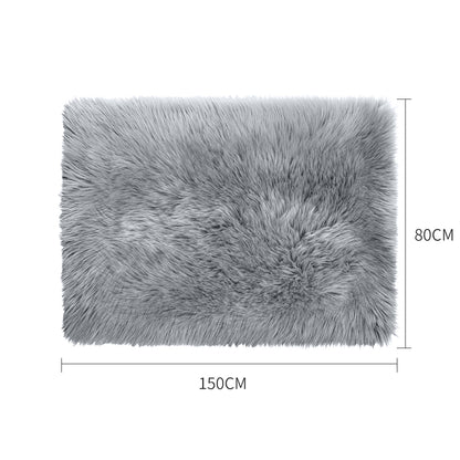 Floor Rugs Sheepskin Shaggy Rug Area Carpet Bedroom Living Room Mat 80X150 Grey