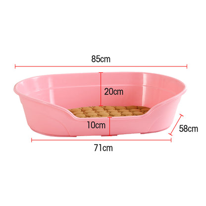 Large 85cm Plastic Pet Bed with Ventilation Holes Resting Plastic Dog Basket