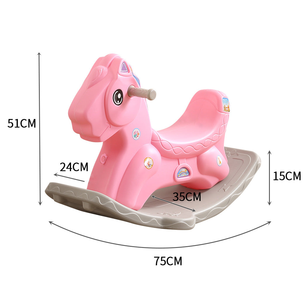 Ride on Horse Kids Play Toy Pink