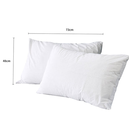 Pillow Protector Pillowcase Cases Cover Bamboo Fabric Soft Waterproof x2