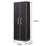 10 Tiers Shoe Rack Portable Wardrobe Cabinet Black Cover
