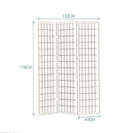 3 Panel Free Standing Foldable  Room Divider Privacy Screen  Wood Frame