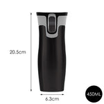473ml 16OZ Thermal Coffee Hot Water Travel Mug Drink Bottle Flask Autoseal Black