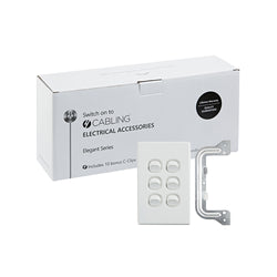 Elegant Wall Switch 6 Gang 250V 16A - Vertical