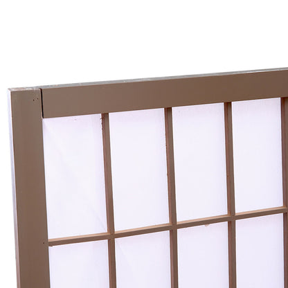 3 Panel Room Divider Screen Door Stand Privacy Fringe Wood Fold Grey