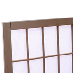 3 Panel Room Divider Screen Door Stand Privacy Fringe Wood Fold Grey