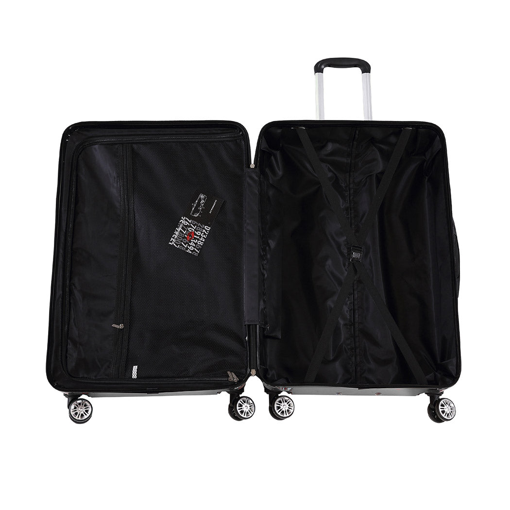 Navy Blue 3 Pcs ABS PC Luggage Set