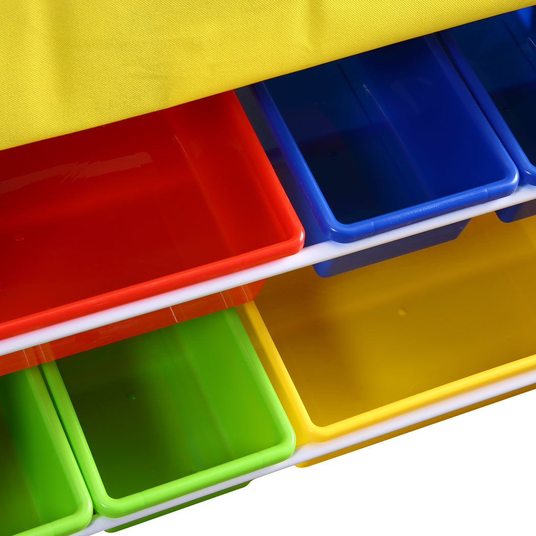 6 Bins Kids Toy Box Bookshelf Organiser Display Shelf Storage Rack Drawer