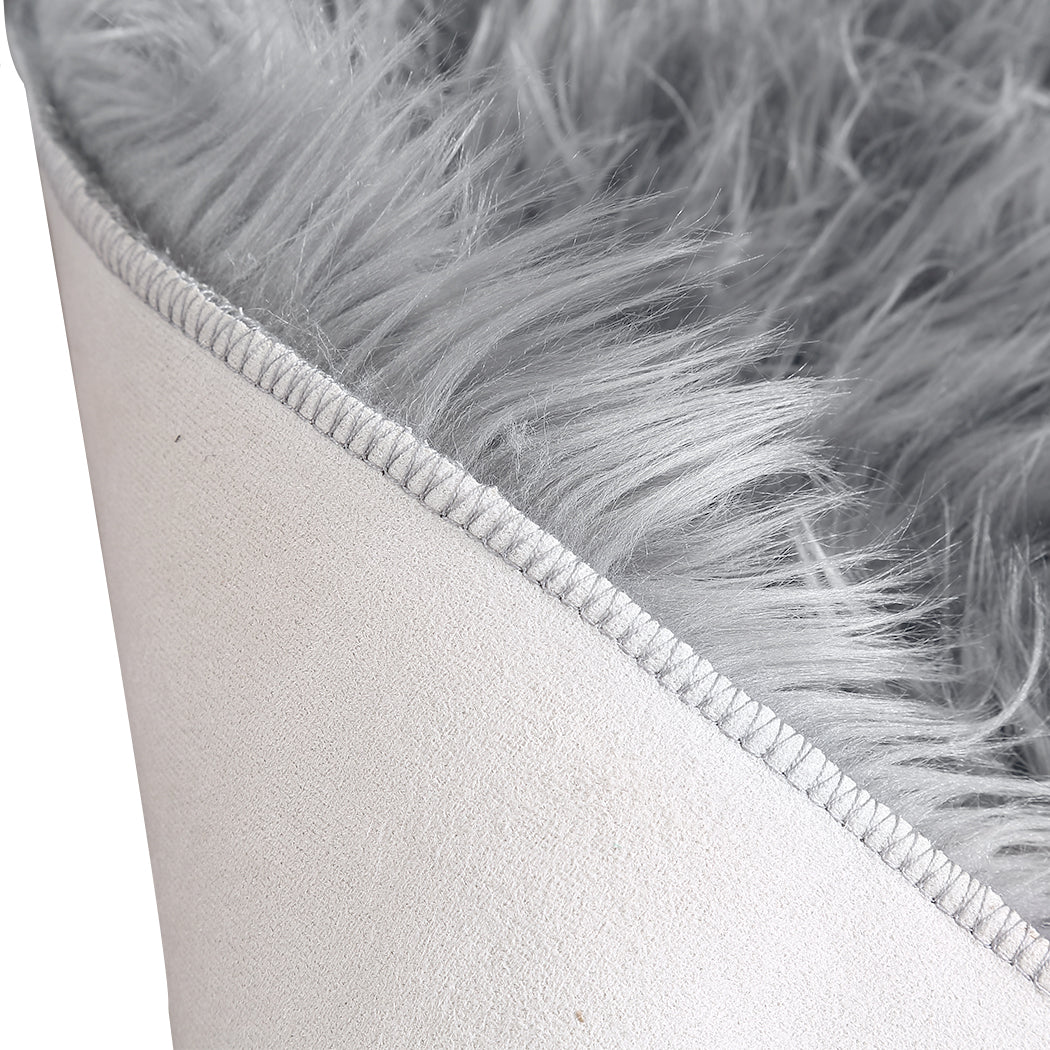 Floor Rugs Sheepskin Shaggy Rug Area Carpet Bedroom Living Room Mat 60X120 Grey