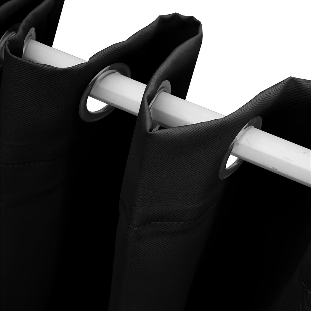 Blockout Curtain Blackout Curtains Eyelet Room 102x160cm Black
