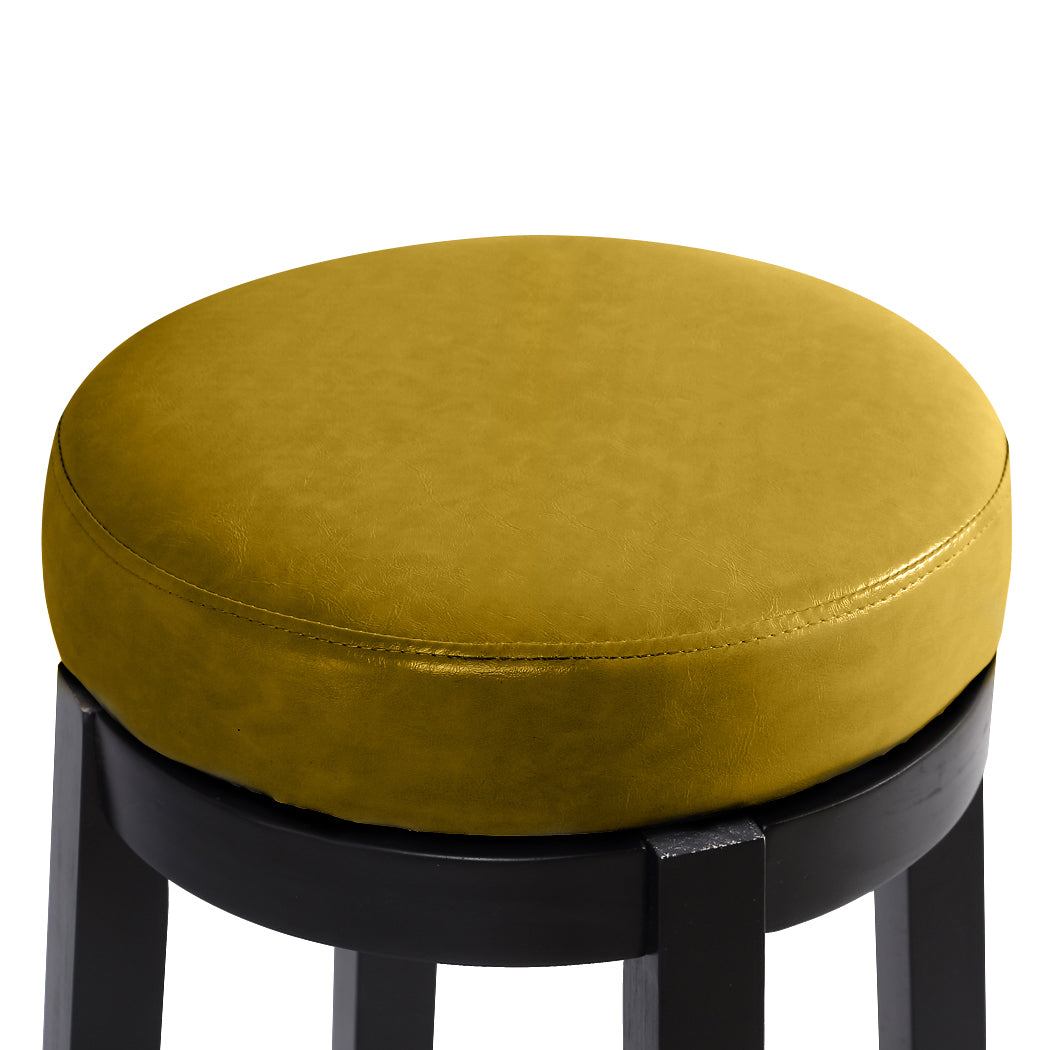 2x 75cm Swivel Bar Stool Kitchen Stool Wood Barstool Dining Chair Citrine