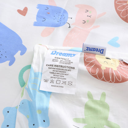Kids Warm Weighted Blanket Lap Pad Cartoon Print Cover Study At Home Pink