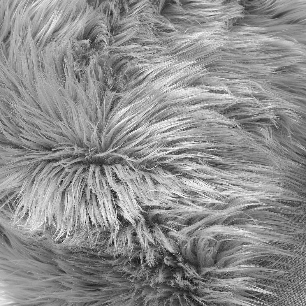 Floor Rugs Sheepskin Shaggy Rug Area Carpet Bedroom Living Room Mat 60X120 Grey