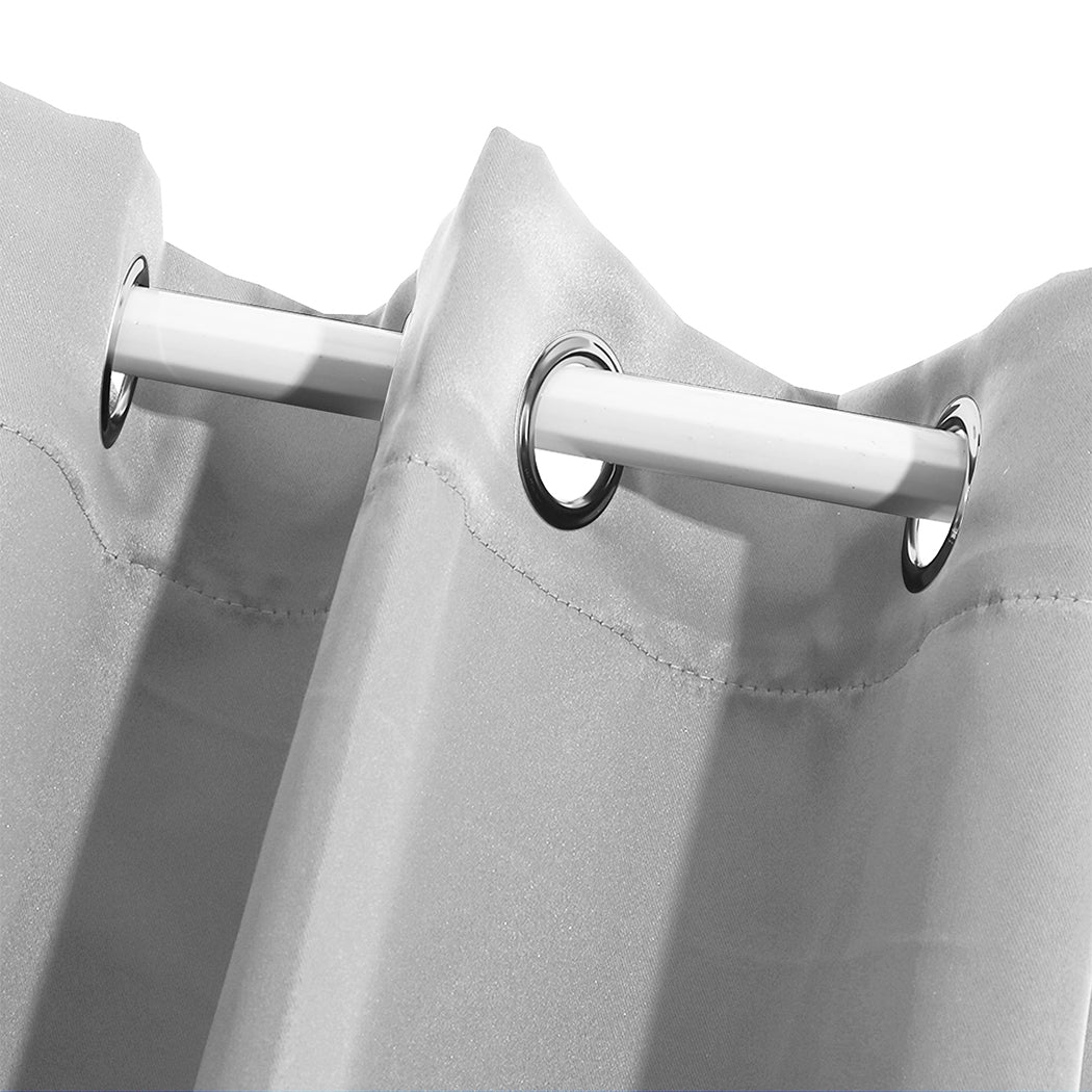 Blockout Curtain Blackout Curtains Eyelet Room 102x241cm Grey