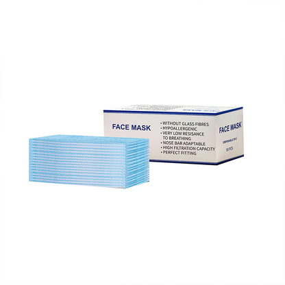 50pcs Disposable Mask Face Masks Filter Anti PM2.5 Dust Respirator 3 Layers