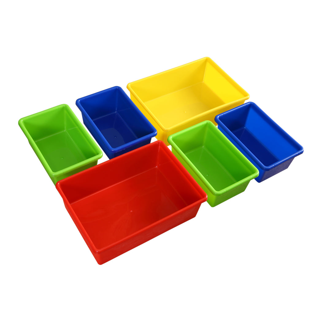 6 Bins Kids Toy Box Bookshelf Organiser Display Shelf Storage Rack Drawer