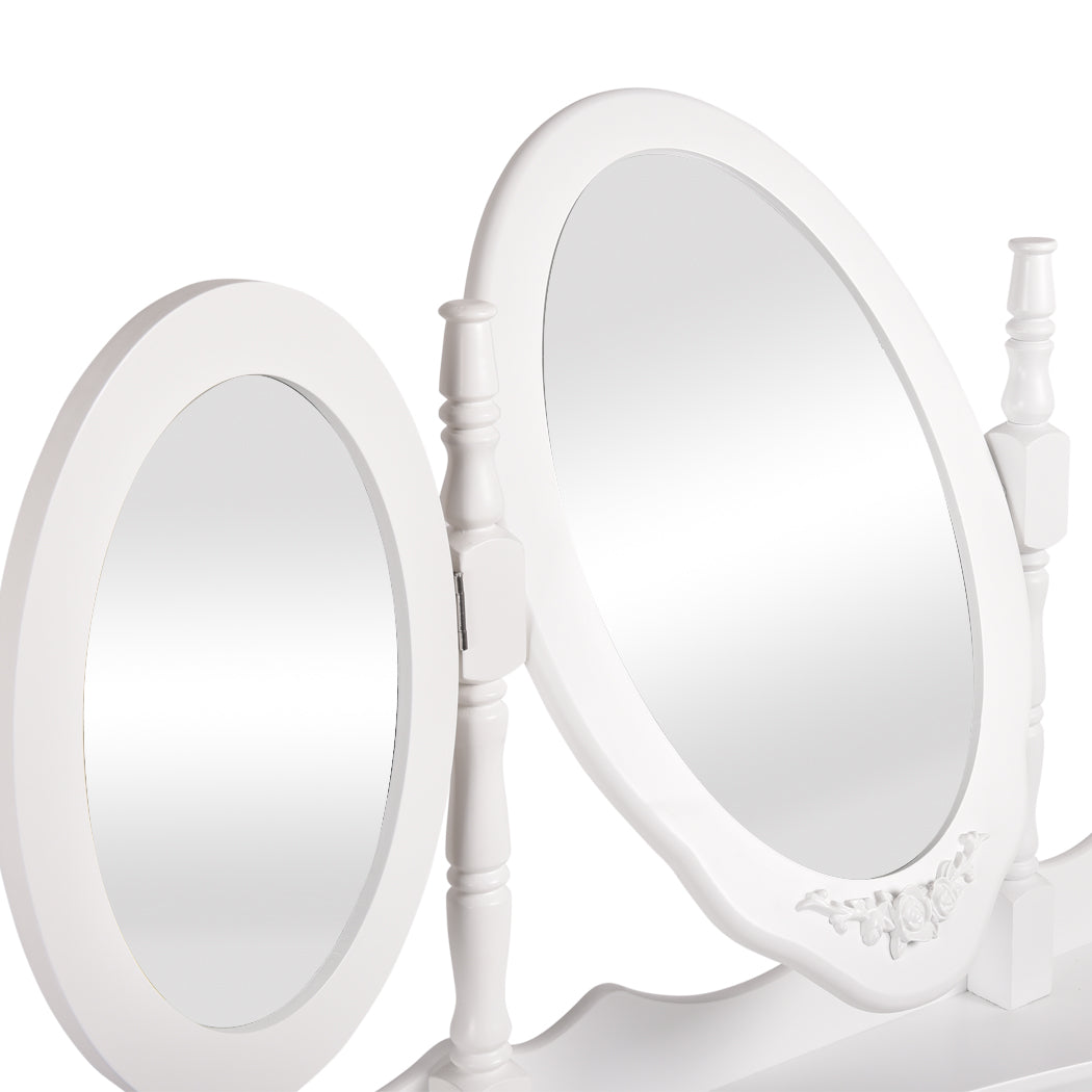 Dressing Table Jewellery Organiser Mirror Makeup Drawer Bedroom Furniture