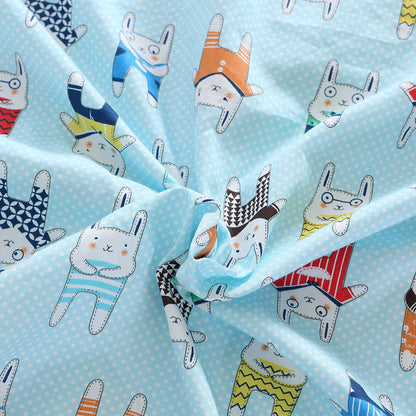 Kids Warm Weighted Blanket Lap Pad Cartoon Print Cover Study At Home Blue