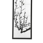 4 Panel Room Divider Screen Door Stand Privacy Fringe Wood Fold Blossom