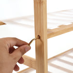Bamboo Shoe Rack Storage Wooden Organizer Shelf Stand 4 Tiers Layers 80cm