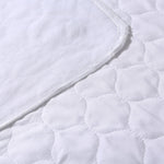 2x Waterproof Bed Protector Bed Pad Q-White