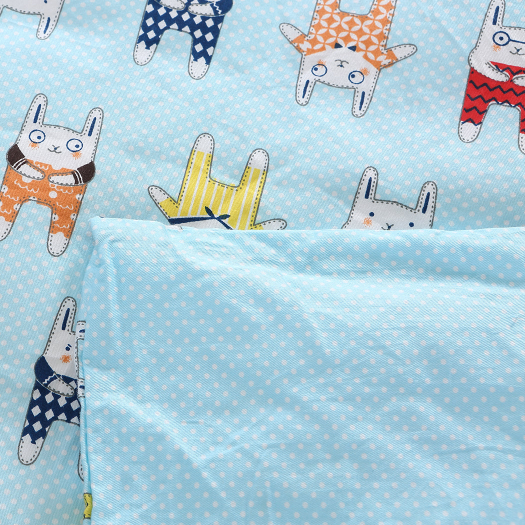 Kids Warm Weighted Blanket Lap Pad Cartoon Print Cover Study At Home Blue