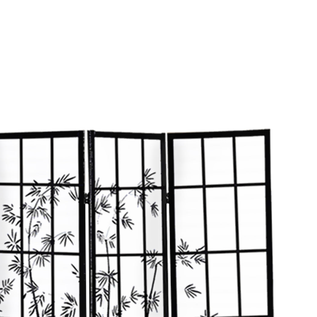8 Panel Free Standing Foldable  Room Divider Privacy Screen Bamboo Print
