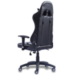 Executive Gaming Office Chair Racing Computer PU Leather Recliner Silver