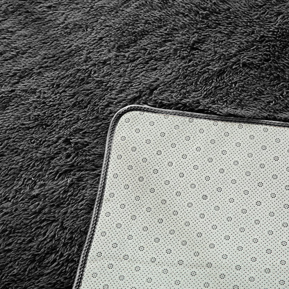 Designer Soft Shag Shaggy Floor Confetti Rug Carpet Home Decor 80x120cm Black