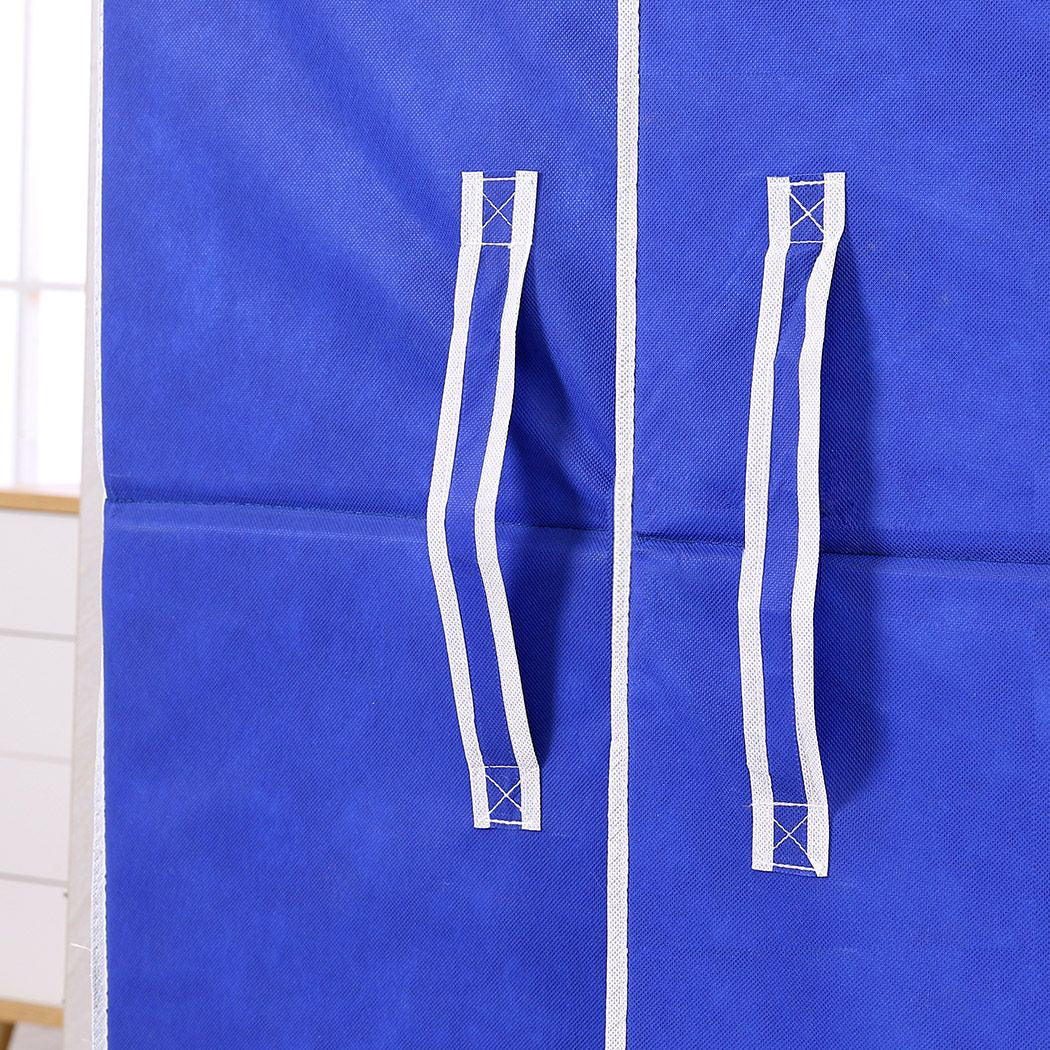 10 Tiers Shoe Rack Portable Storage Cabinet Organiser Wardrobe Blue Cover
