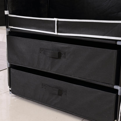 Portable Wardrobe Clothes Closet Storage Cloth Organizer Shelf 2 drawers