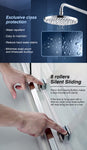 Bath Shower Enclosure Screen Seal Strip Glass Shower Door 1500x1900mm
