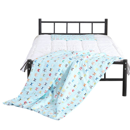 Kids Warm Weighted Blanket Lap Pad Cartoon Print Cover Study At Home Blue
