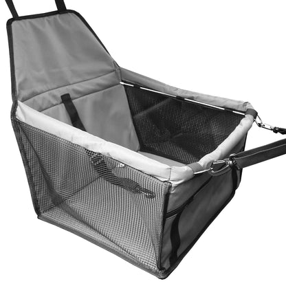 GREY Pet Car Booster Seat Puppy Cat Dog Auto Carrier Travel Protector Safety