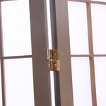 3 Panel Room Divider Screen Door Stand Privacy Fringe Wood Fold Grey