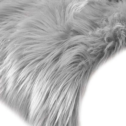 Floor Rugs Sheepskin Shaggy Rug Area Carpet Bedroom Living Room Mat 80X150 Grey