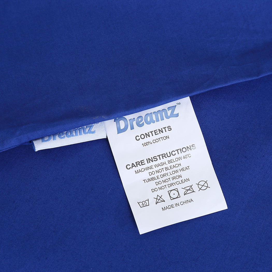 Weighted Blanket 10KG Heavy Gravity Deep Relax Adults Cotton Cover Blue