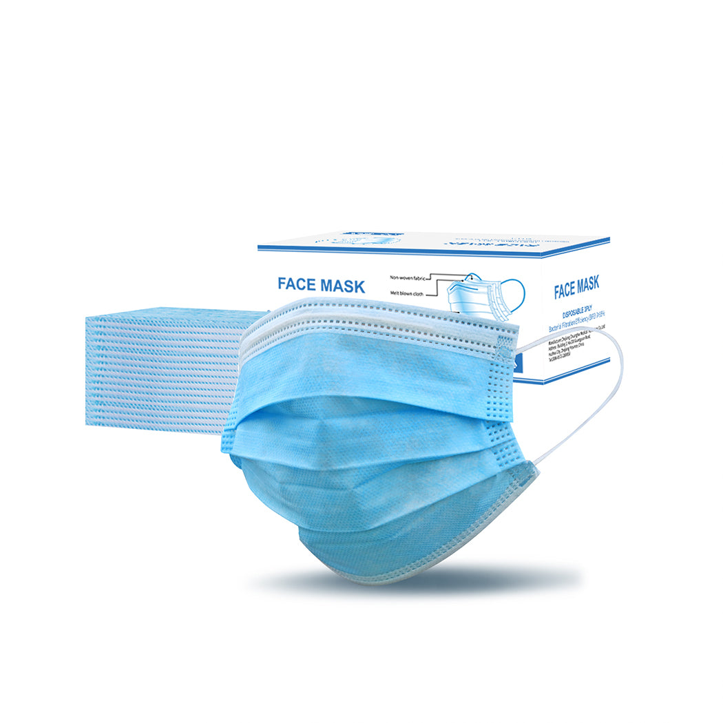 50pcs Disposable Mask Face Masks Filter Anti PM2.5 Dust Respirator 3 Layers