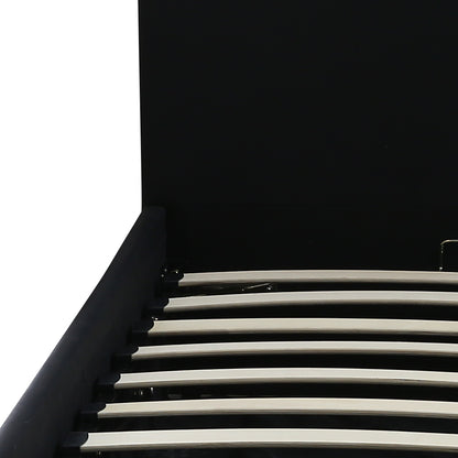 Bed Frame Gas Lift Premium Leather Base Mattress Storage Queen Size Black