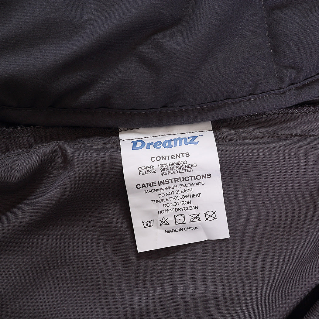 11KG Weighted Blanket Promote Deep Sleep Anti Anxiety Double Dark Grey
