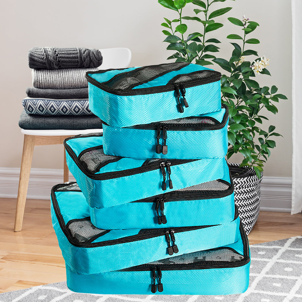 6 Pcs Travel Cubes Storage Toiletry Bag Clothes