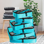 6 Pcs Travel Cubes Storage Toiletry Bag Clothes Luggage Organizer Packing Bags