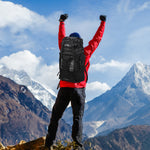 Black 80L Large Waterproof Travel Backpack Camping Outdoor Hiking Luggage-TR0028-BK