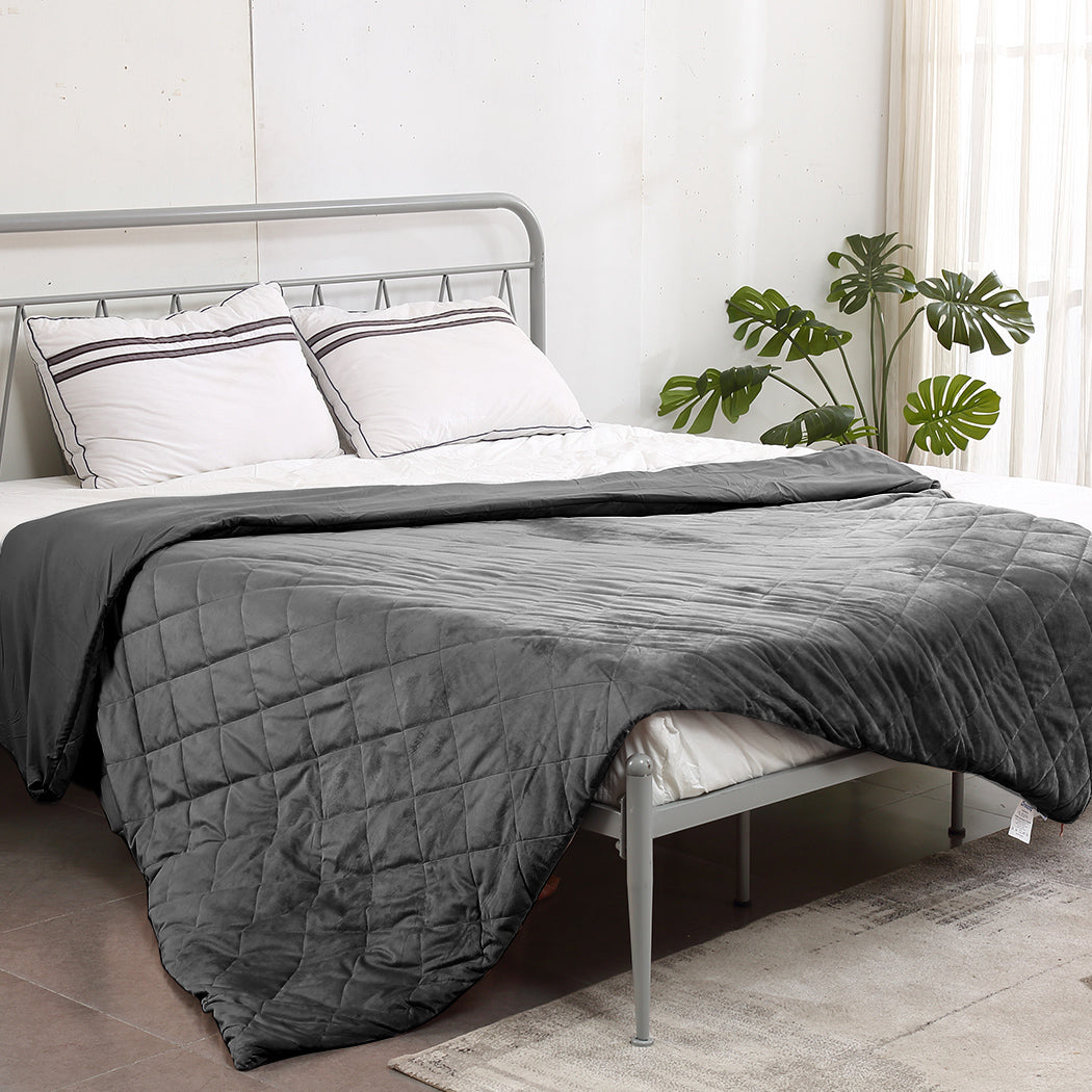198x122cm Anti Anxiety Weighted Blanket Cover Polyester Cover Only Grey